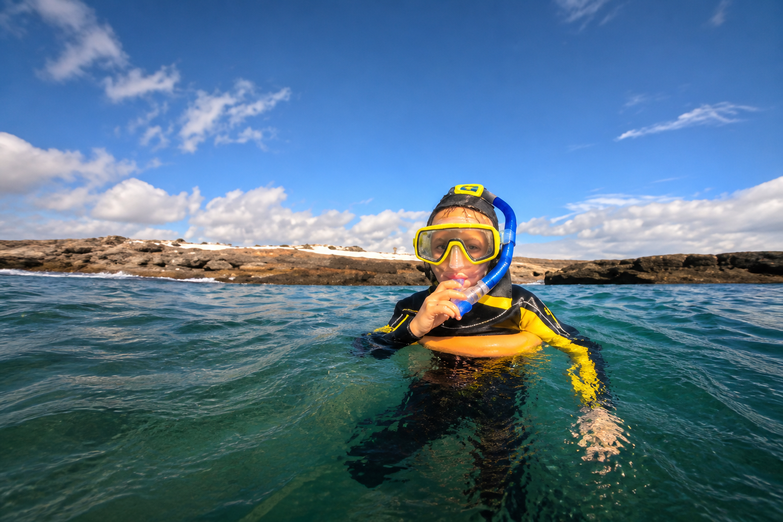 Fai snorkel nelle acque cristalline di Costa Adeje